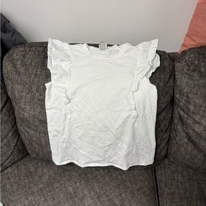 a new day White Ruffled Blouse